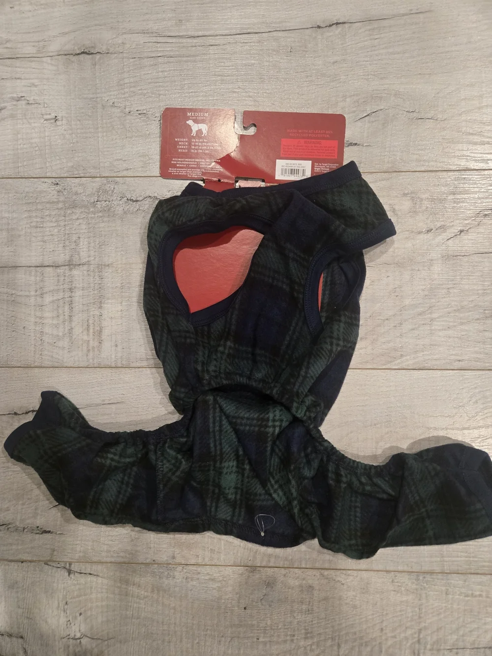 Wondershop Navy & Green Plaid Pet Pajamas